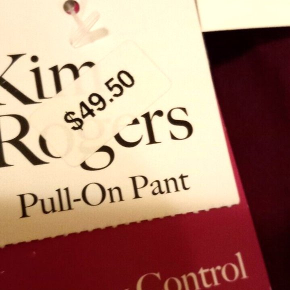 kim rogers tummy control pants woman's maroon Size 18 short ladies - Picture 4 of 5